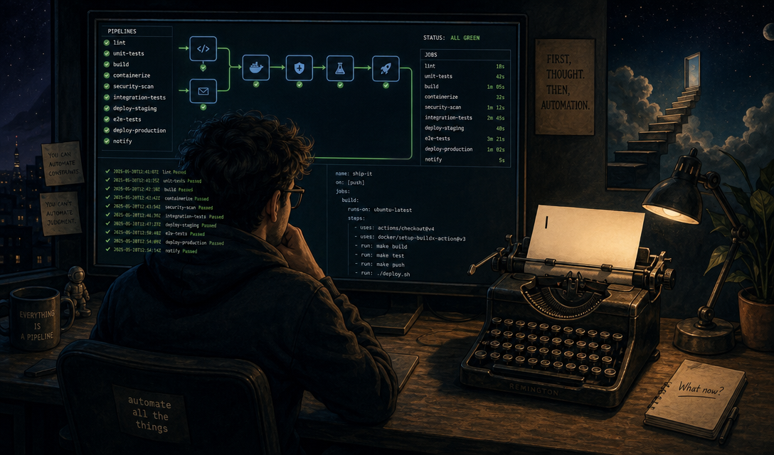 AI generated X post image about developer productivity and manual marketing work